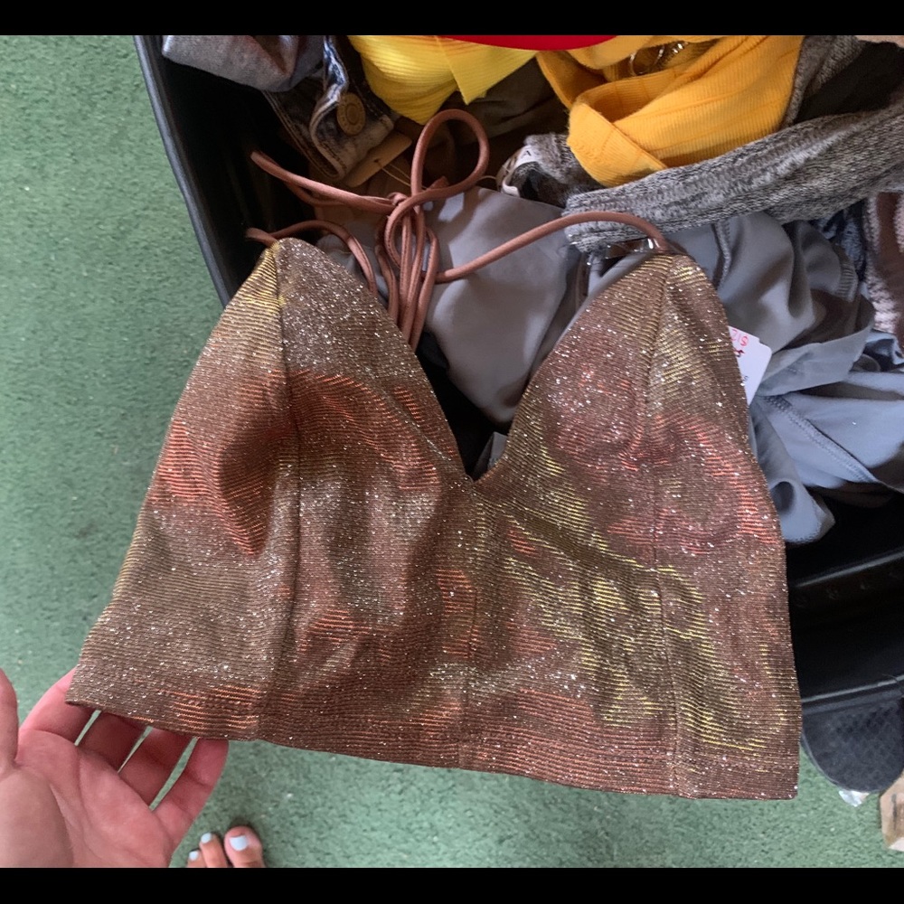 Brand new glitter crop top